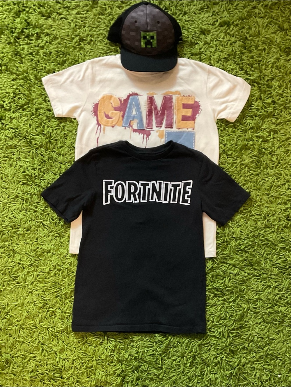 White 'GAME' Graphic Tee with Multicolor Print